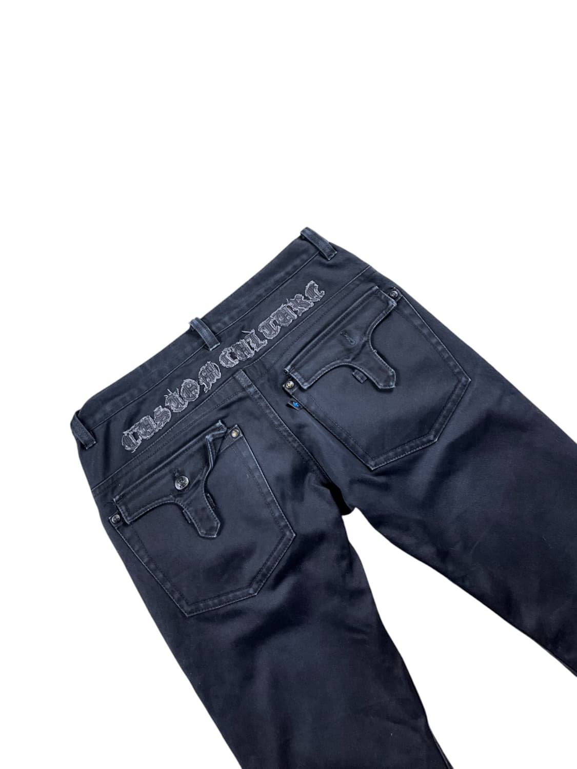 Vintage 지퍼 디테일 블랙 데님팬츠  상품이미지5