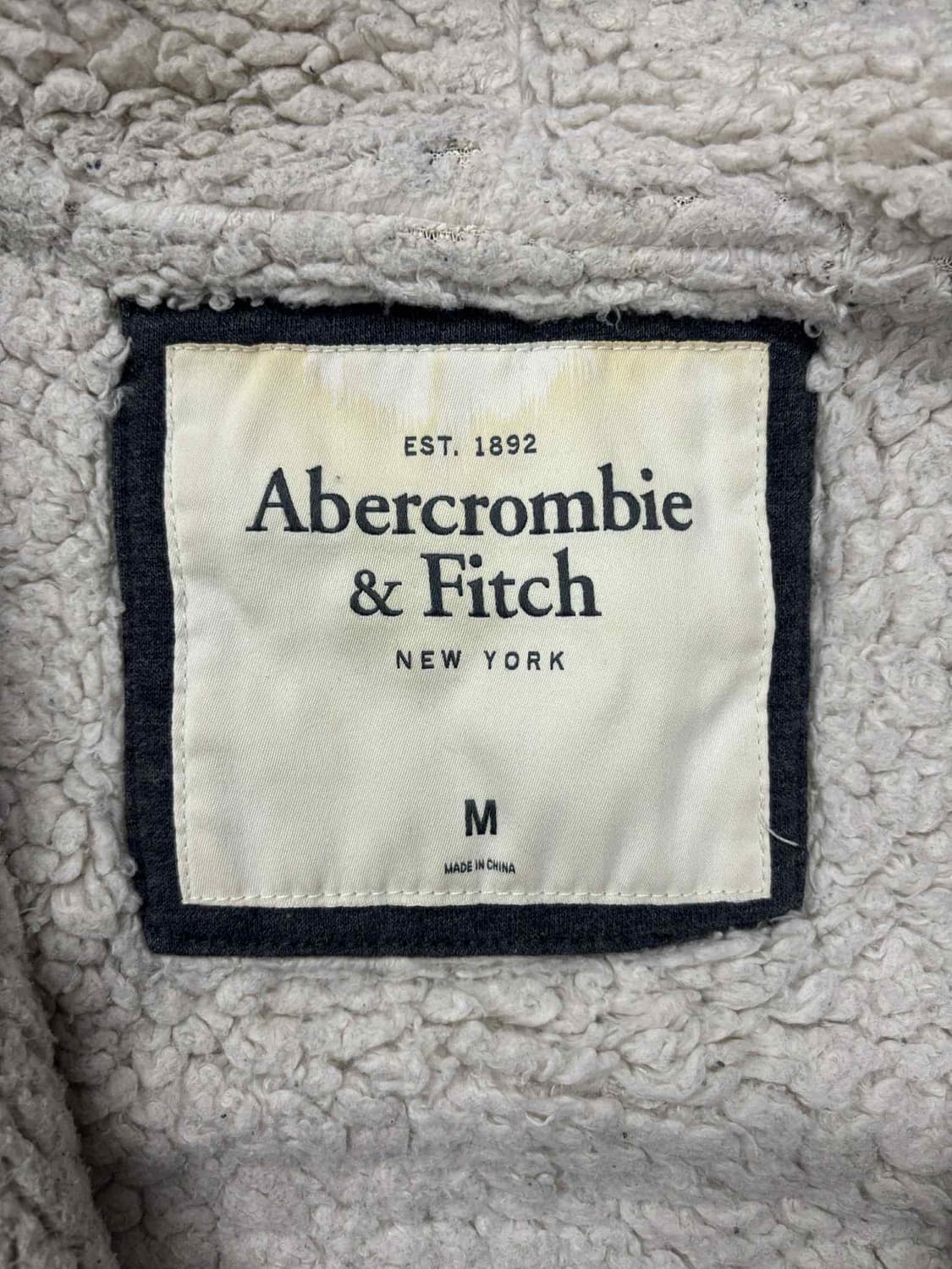 아베크롬비 y2k 양털 올드스쿨 울프죠 스웻 후드집업 희귀져지(M) 상품이미지4