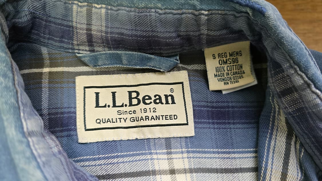 L.L.Bean 엘엘빈 셔츠 , Made In CANADA 일본 발매 상품이미지4