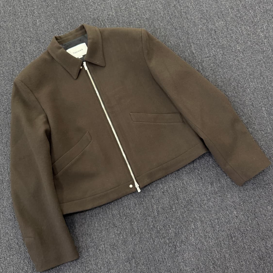 TonyWack 토니웩 버진 울 크롭 블루종 자켓 상품이미지3