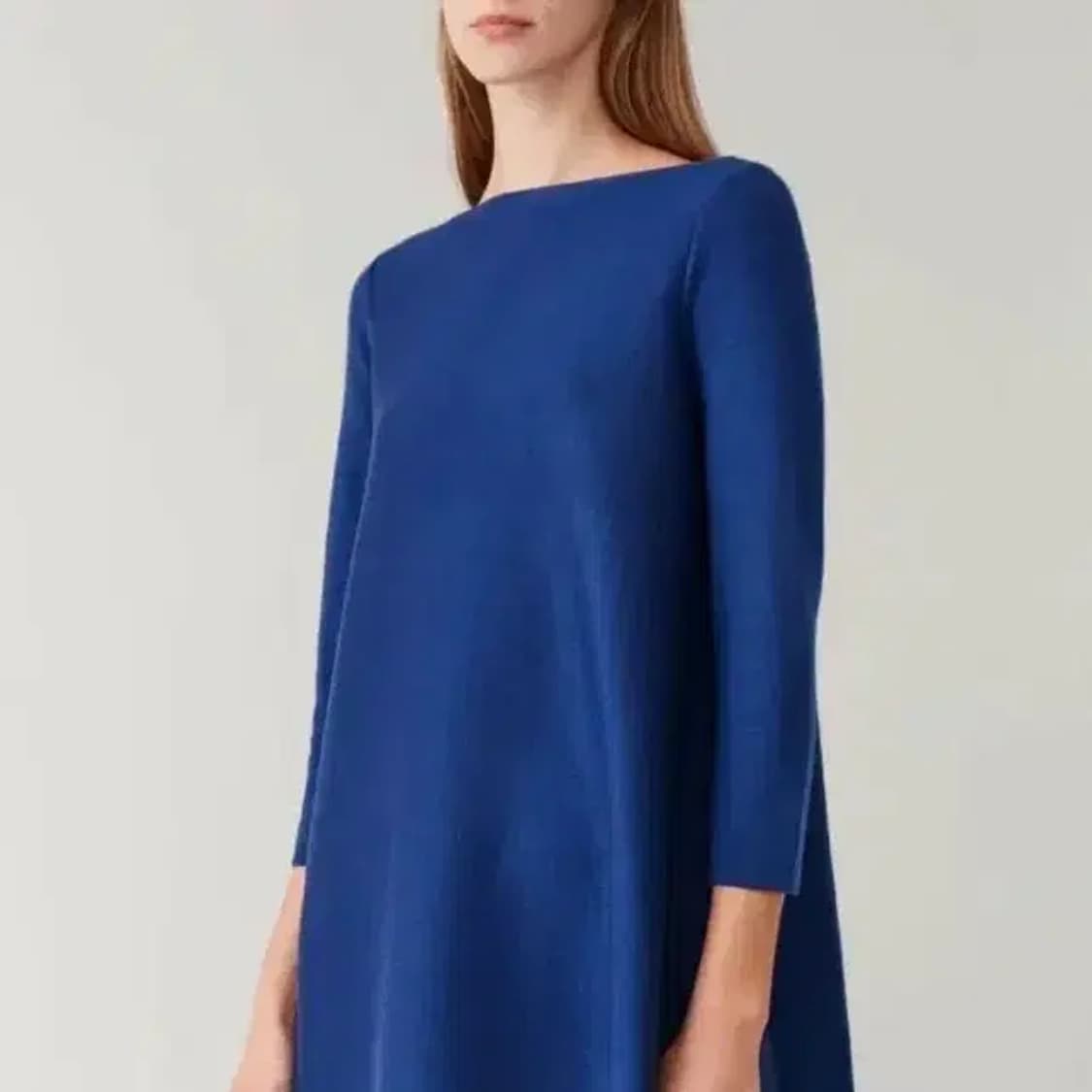 COS 코스 메리노 울 보트넥 니트 블루 55 상품이미지1