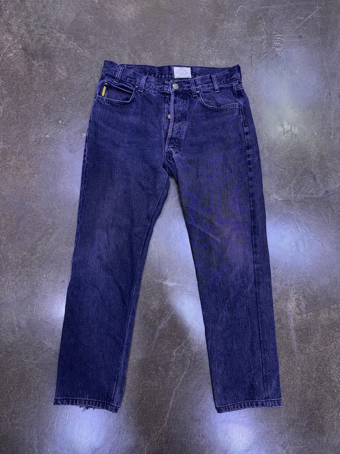 아르마니 알마니 빈티지 레귤러핏 퍼플 워싱 데님팬츠 33 상품이미지1