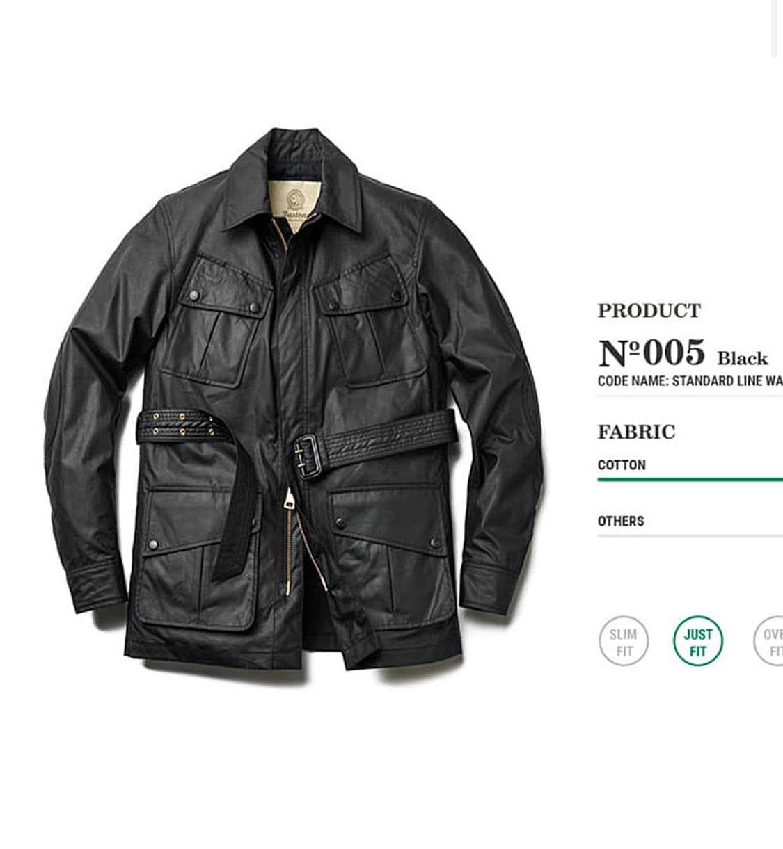 105) 바스통 005 블랙 왁스자켓  상품이미지9