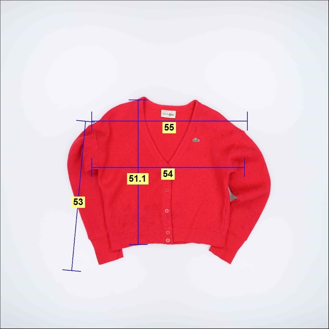 95 라코스테 빈티지 브이넥 니트 가디건 4203 상품이미지10