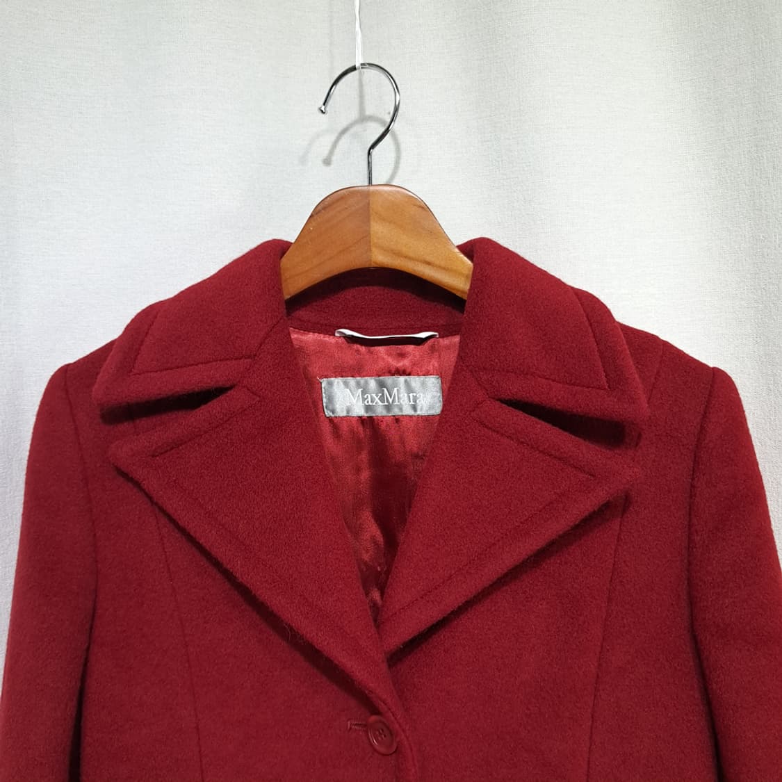 CN959W M 막스마라 레드 울 롱코트 상품이미지4
