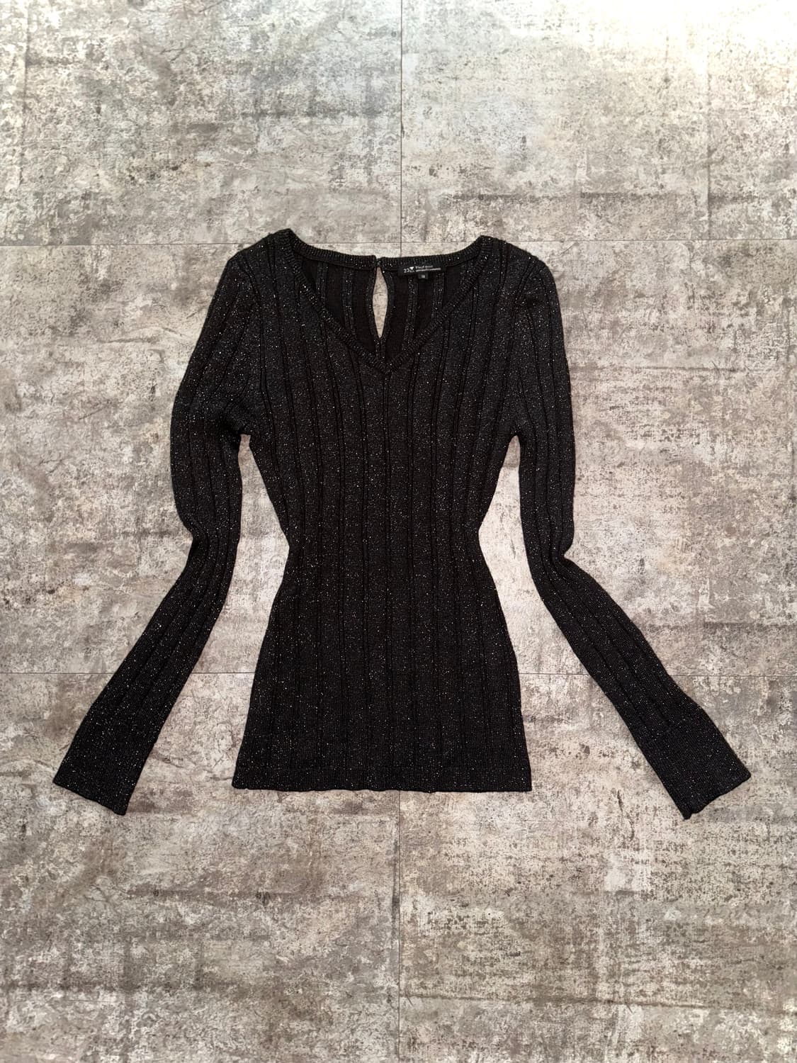 글리터 울 블렌디드 슬림 핏 니트 상품이미지2