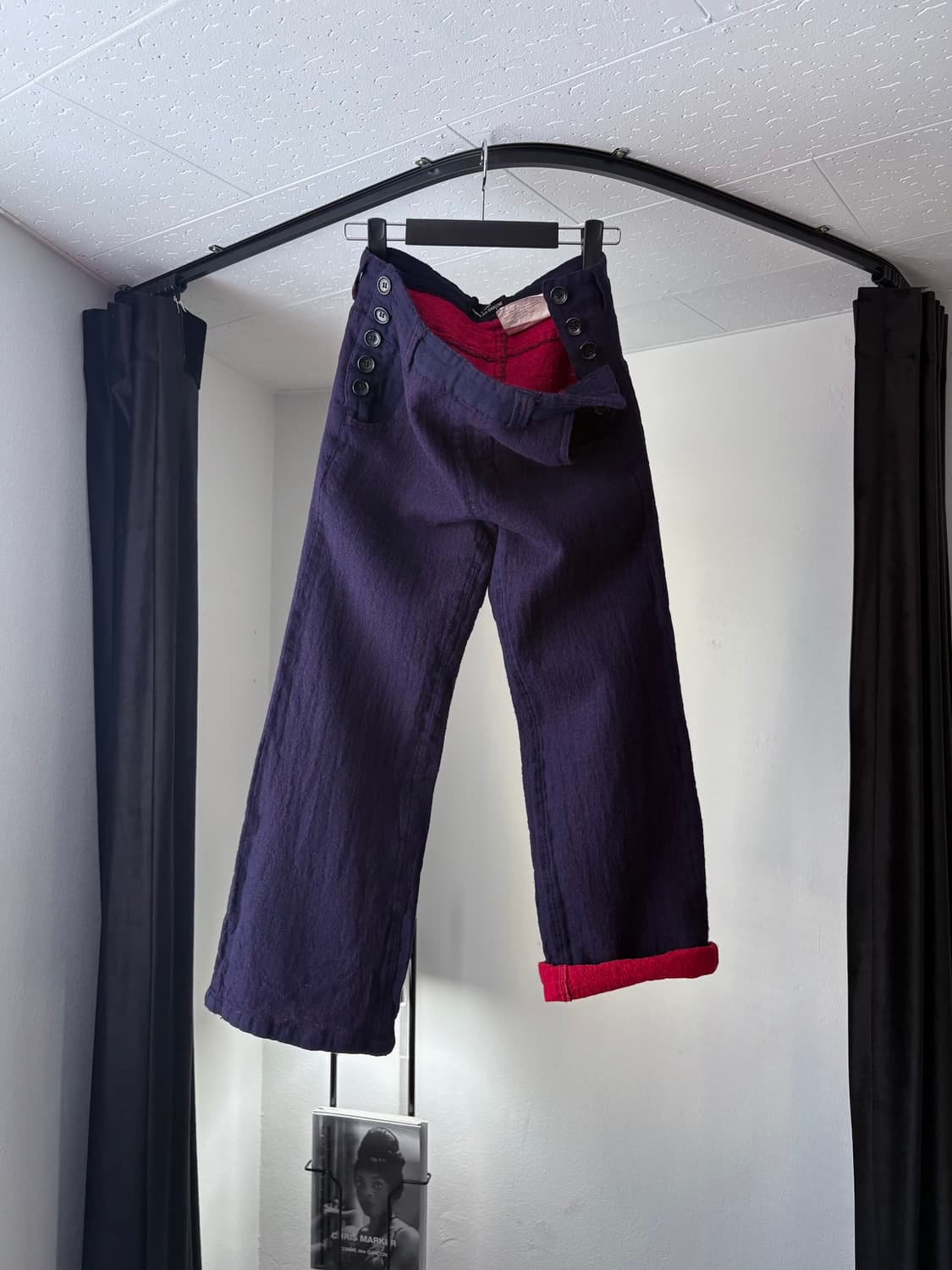 [S] AD2008 꼼데가르송 트리코 투페이스 울 버튼 팬츠 상품이미지1