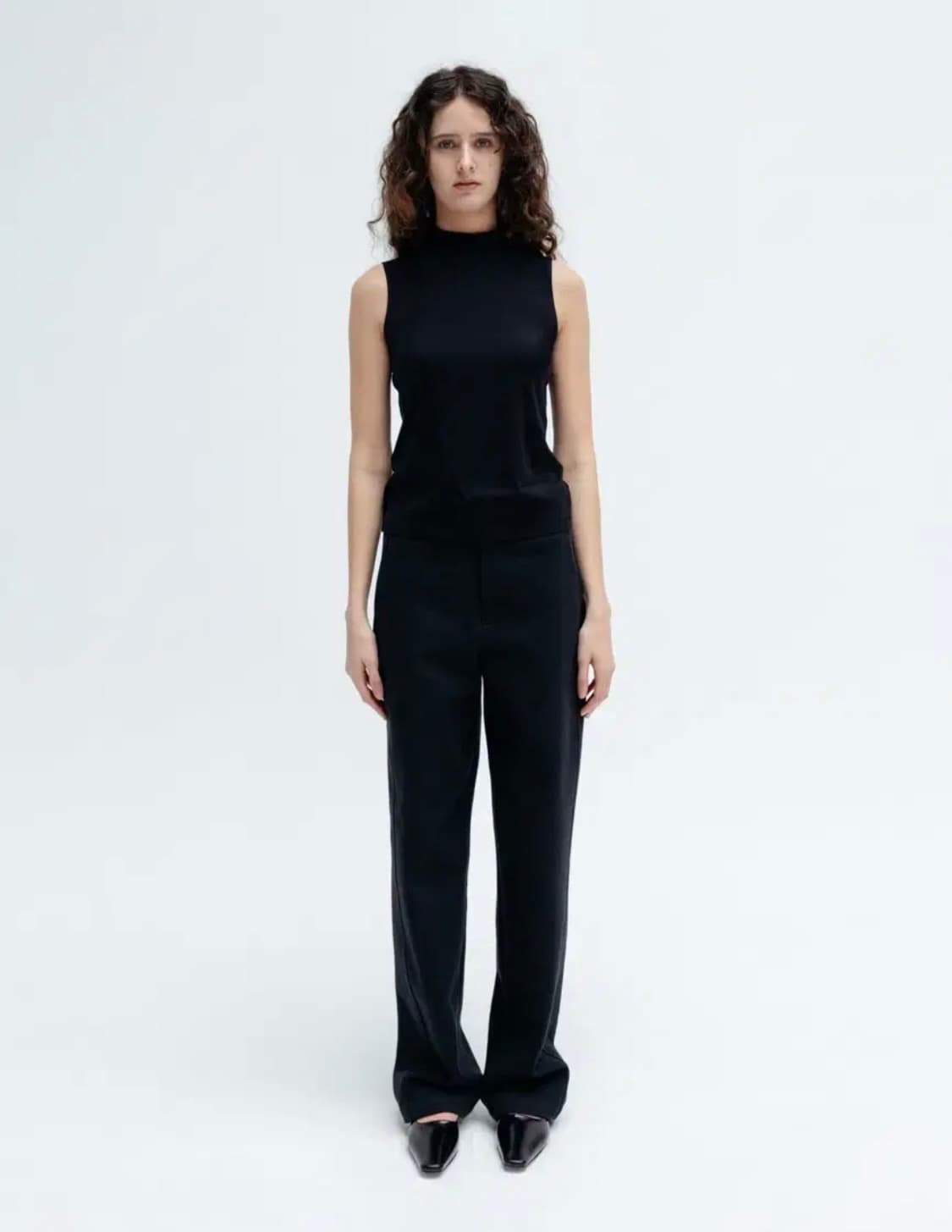 LFM 와이드 레그 코튼 팬츠 블랙 상품이미지1