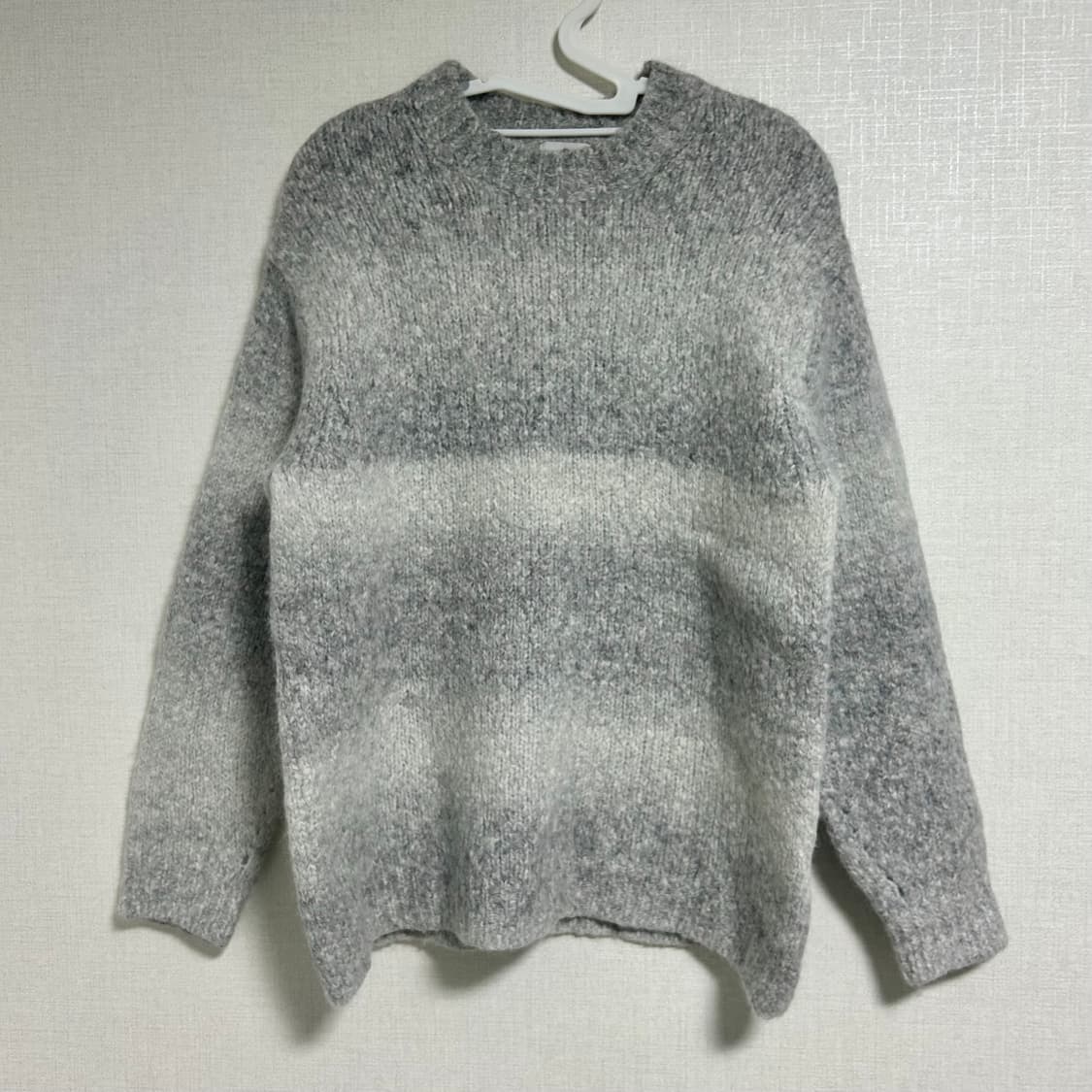 coor 쿠어 알파카 그레디언트 스웨트 니트 라이트그레이 M 상품이미지8