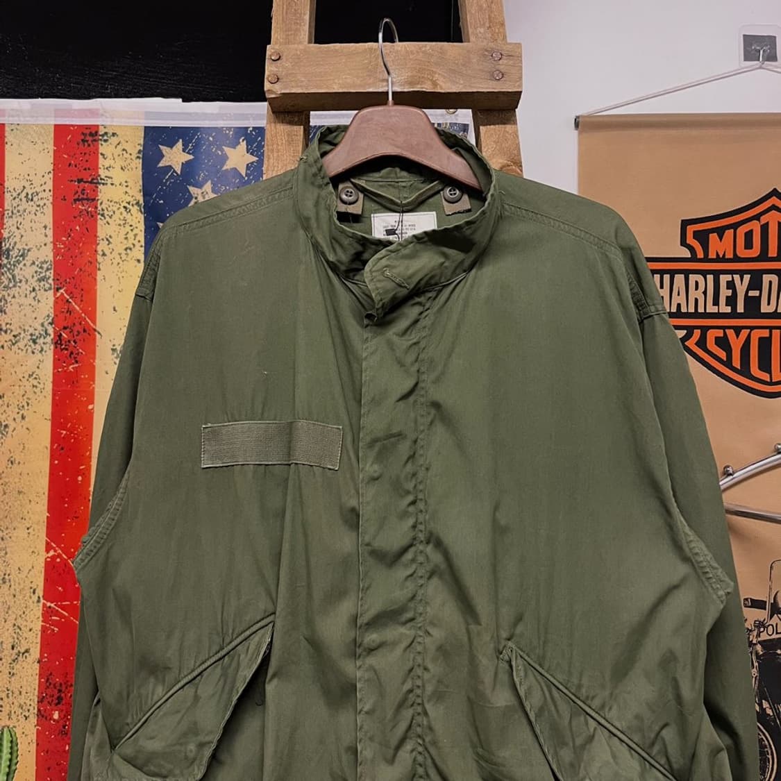 80s 오리지널 미군 M-65 피쉬테일 개파카 야상 외피 N000 상품이미지3