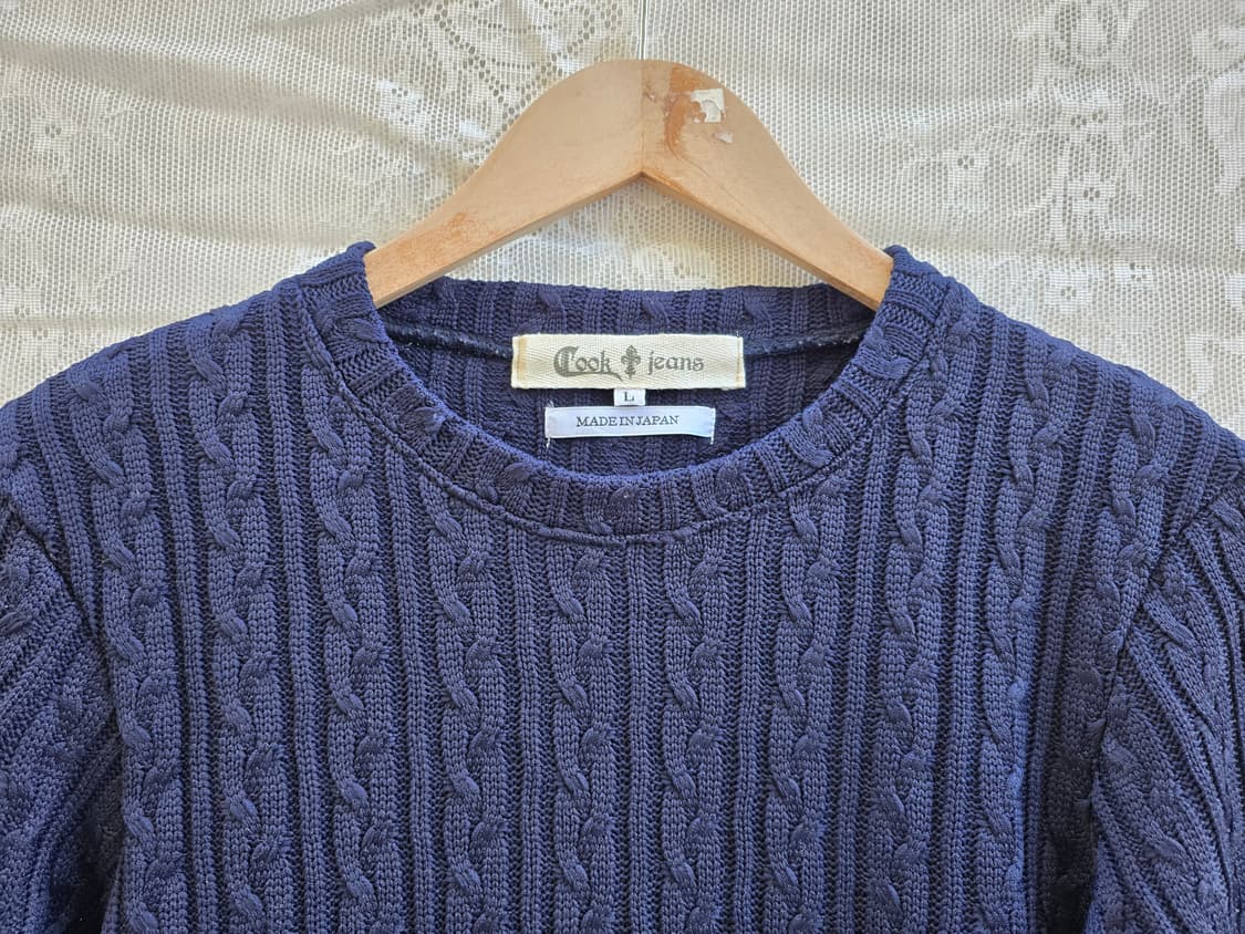 일본 쿡 진 케이블 니트 (made in japan) 상품이미지2