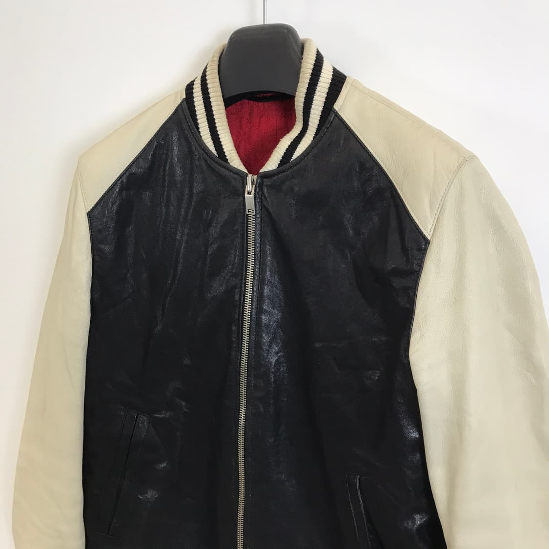 시스템옴므 양가죽 쉽스킨 레더바시티자켓 [100] 상품이미지2