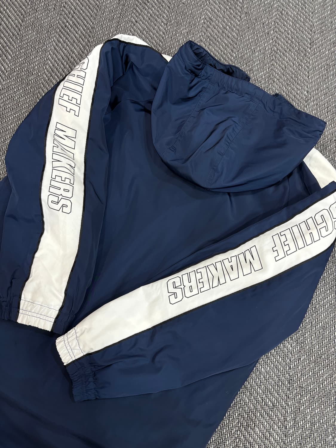 미스치프 롱 퍼 점퍼 네이비 상품이미지6