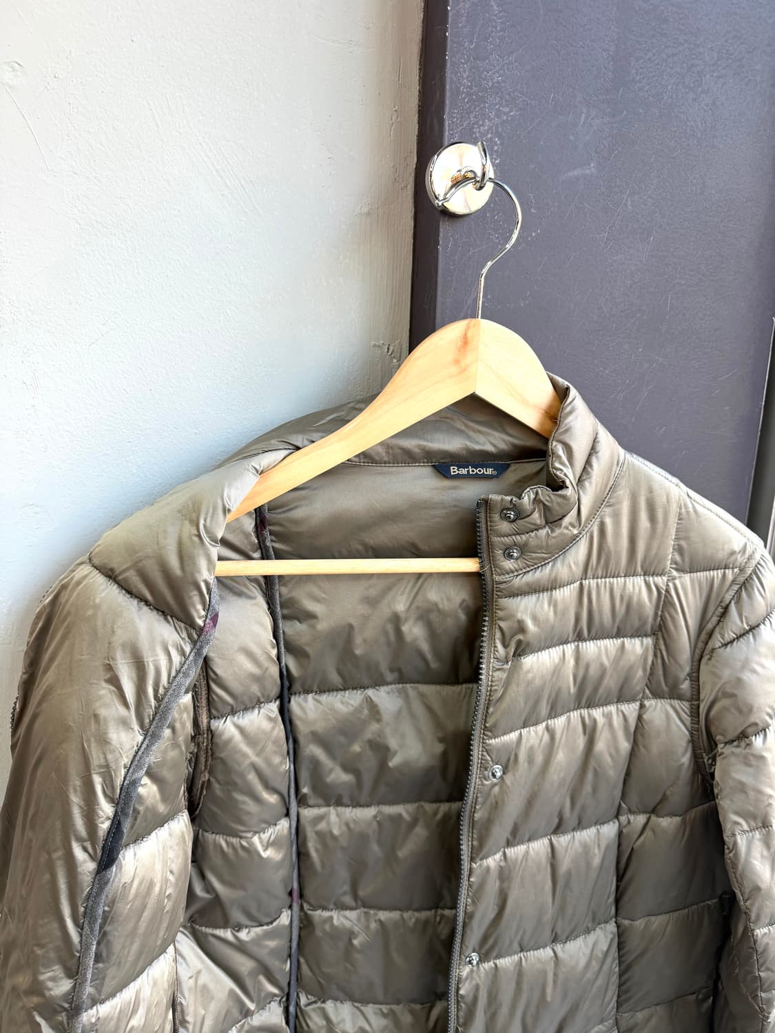 UK12/ 바버 피버다운 나일론 패딩 점퍼 상품이미지6