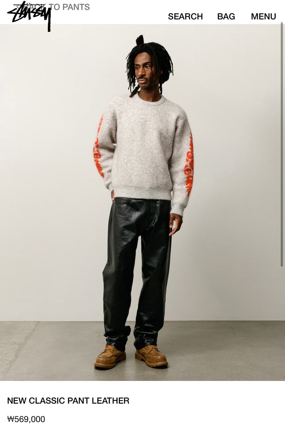 스투시 레더팬츠 30사이즈 NEW CLASSIC PANT LEATHER 상품이미지2