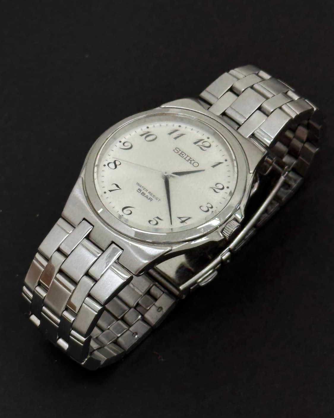 세이코 라운드 쿼츠 시계 상품이미지4