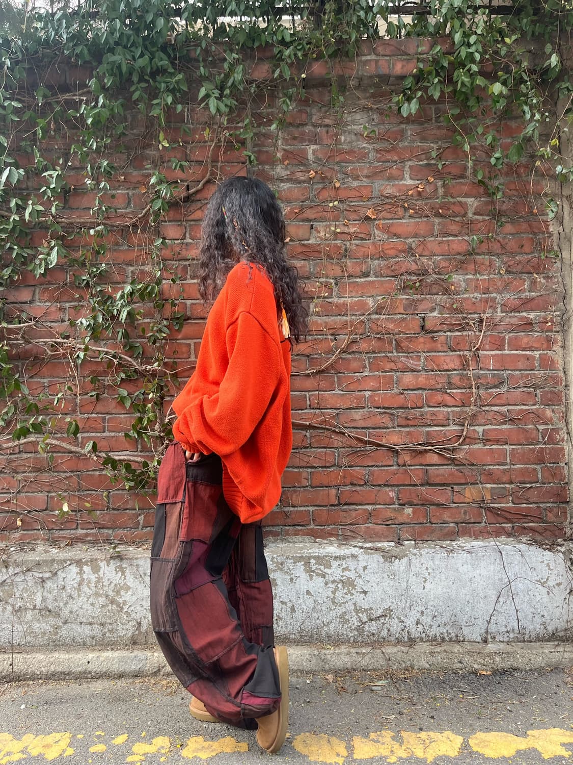 다크 히피 패치워크 와이드 팬츠 상품이미지3