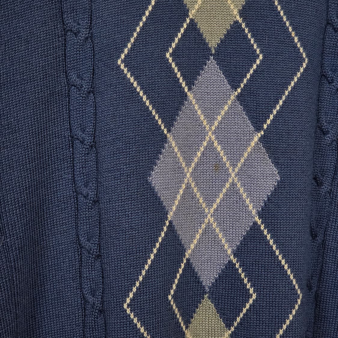 라코스테 블루 노르딕패턴 꽈배기 니트  상품이미지4