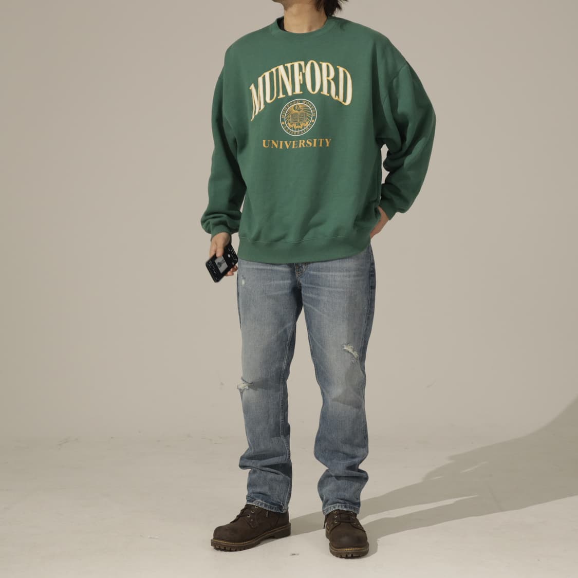 빔즈 하트 MUNFORD 로고 기모 스웻 상품이미지3