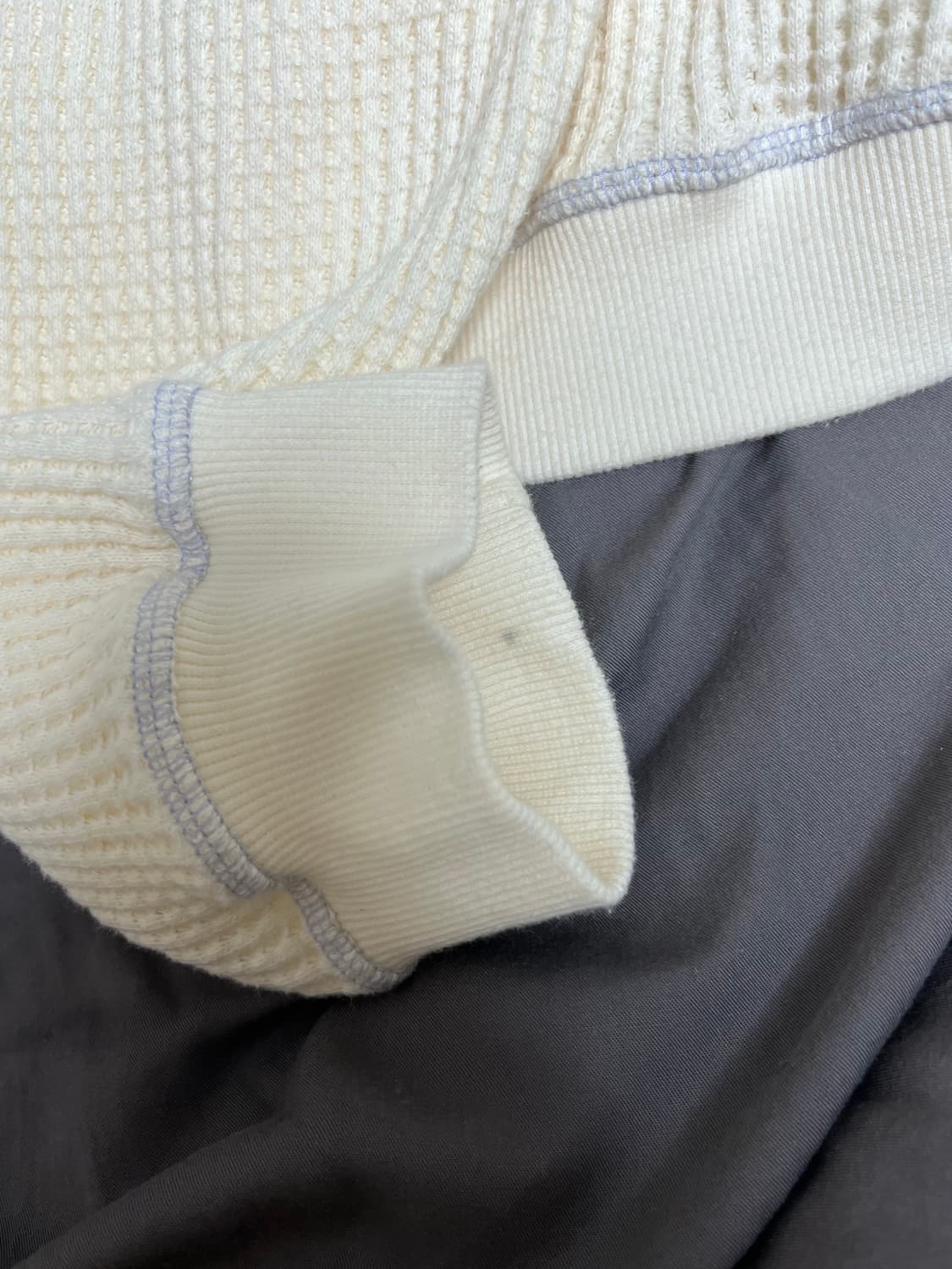 샵 페어리 와플 하프 집 풀오버 크림 상품이미지2