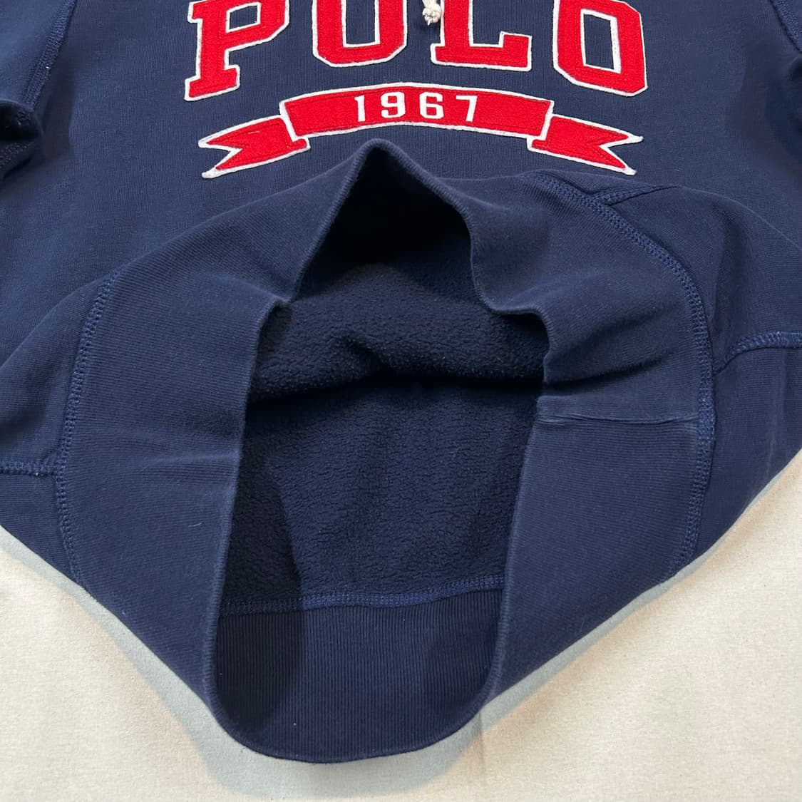 M) 폴로 랄프로렌 스펠로고 후드티 네이비 상품이미지5