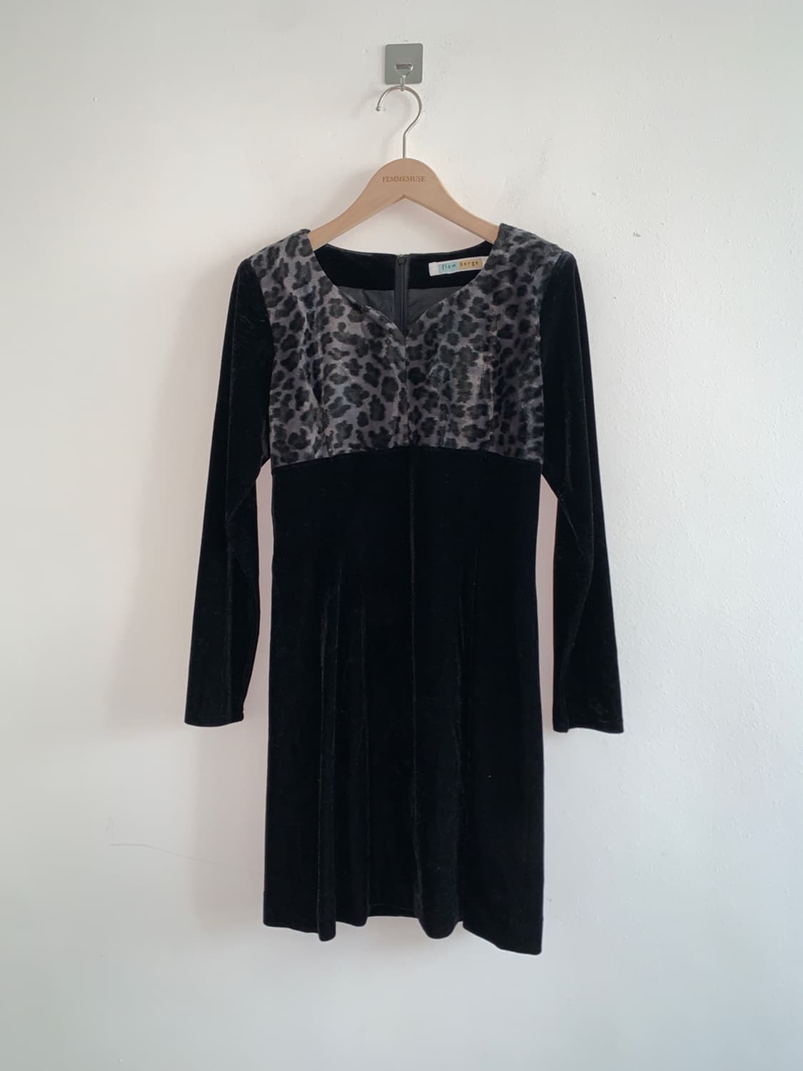 Leopard velvet dress 상품이미지1