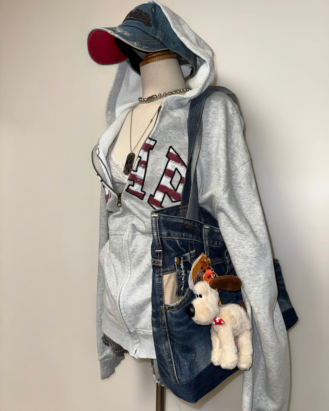 갭 성조기 그레이 후드집업 상품이미지2