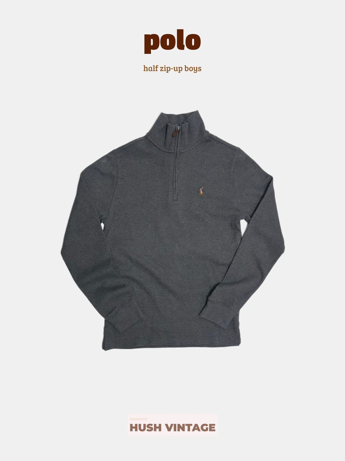 폴로 코튼 반집업 긴팔티 주니어 (QR신형) 상품이미지1