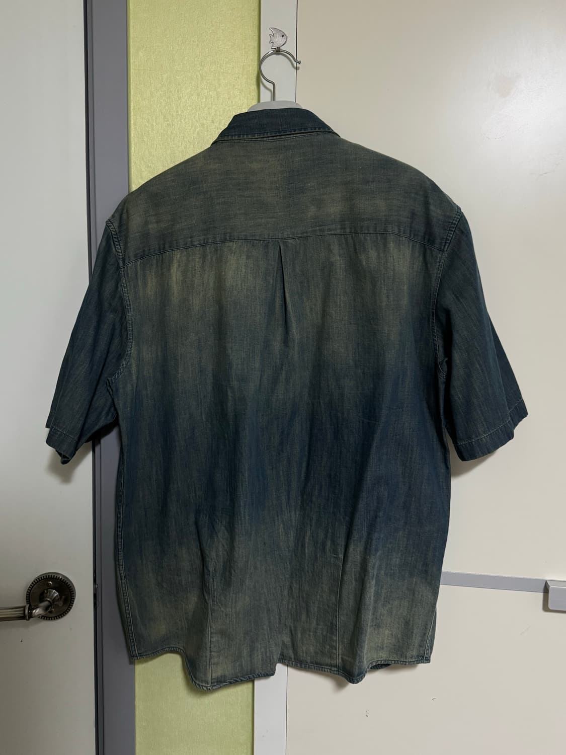 해칭룸 반팔 데님 셔츠 블루 4size 미시착 상품이미지2