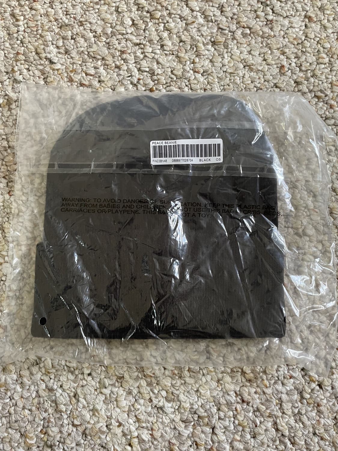 23FW 슈프림 피스 자수 비니 블랙 상품이미지3