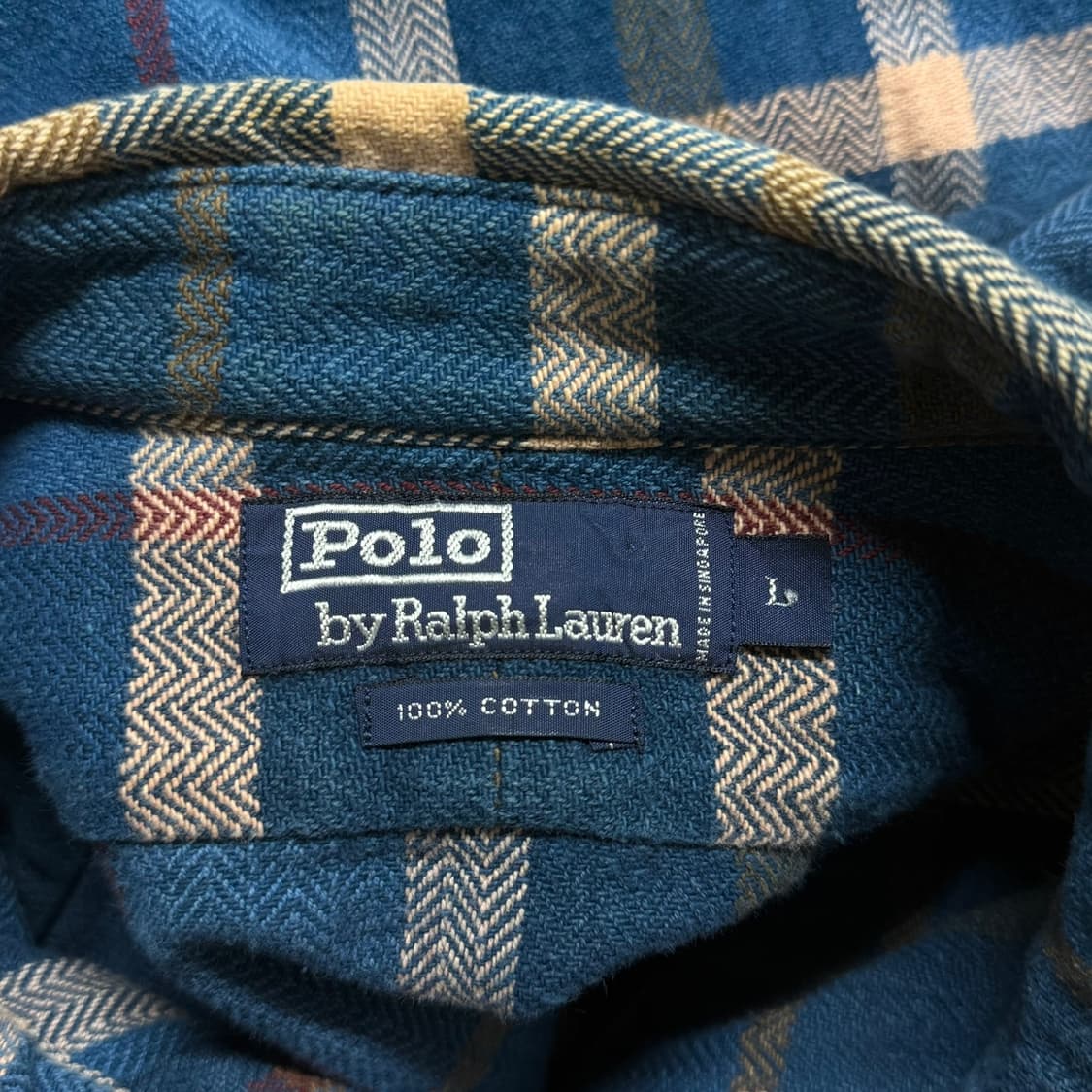 [해외L] 90s 폴로 랄프로렌 빈티지 체크 플라넬 셔츠 남방 상품이미지5