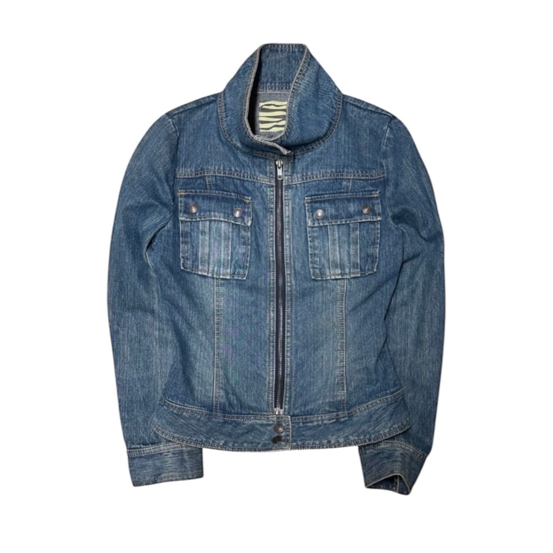 JPN 하이넥 허리라인 데님자켓 상품이미지1