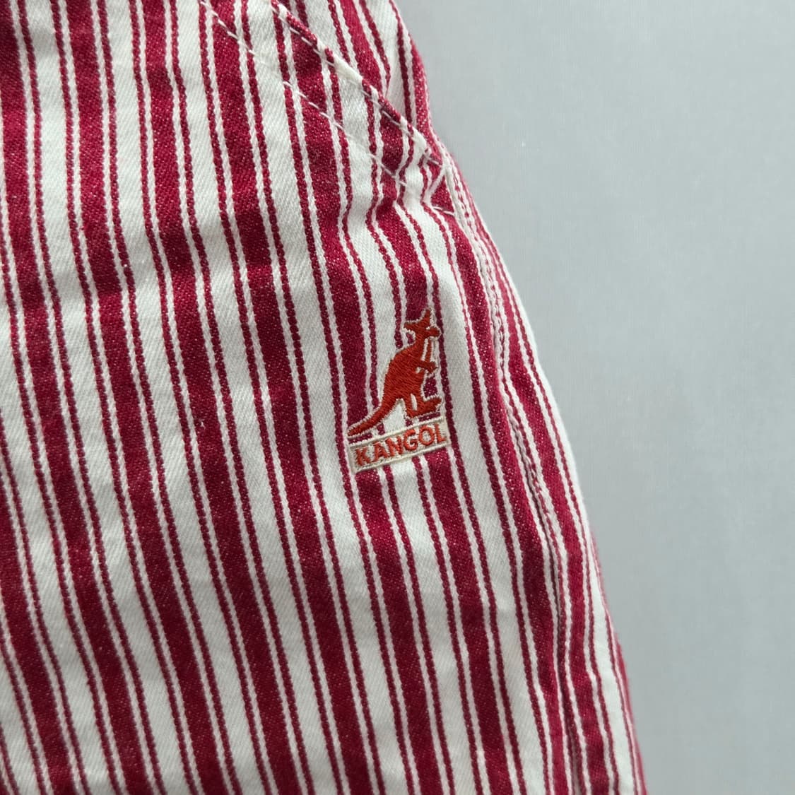 캉골 키즈 레드 스트라이프 쇼츠 145 상품이미지2