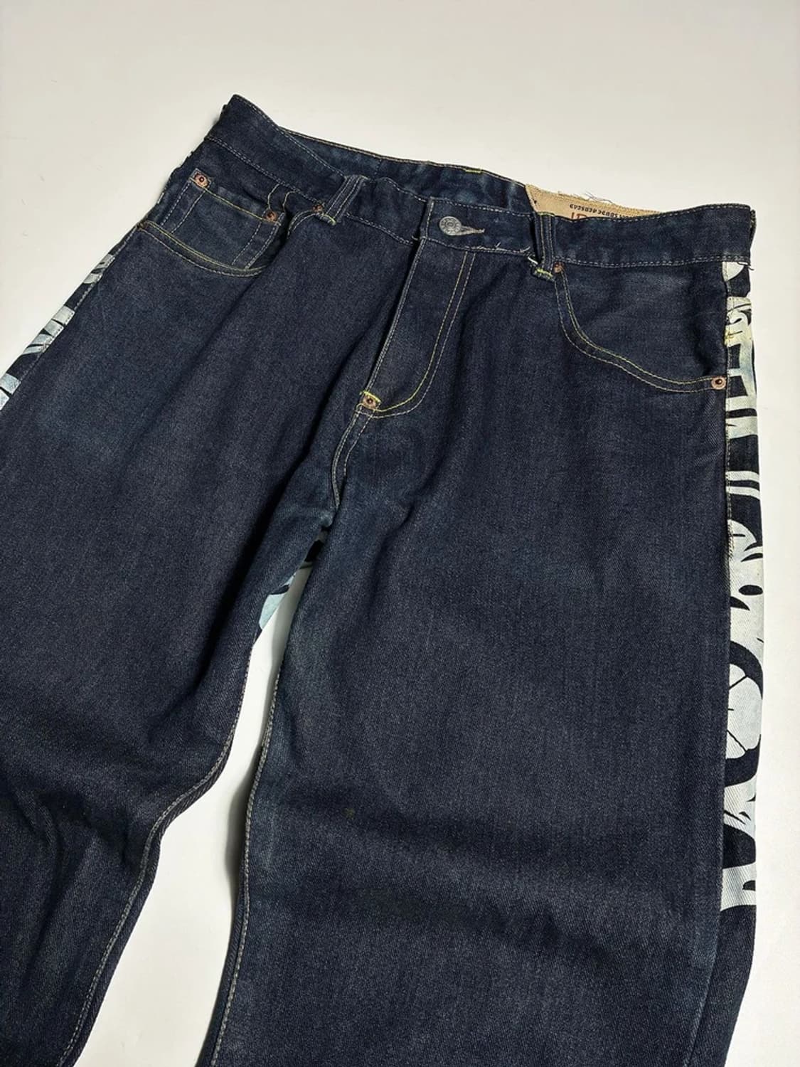 에비수 Evisu 페인팅 갈매기 로고 데님 팬츠 R1584 상품이미지4