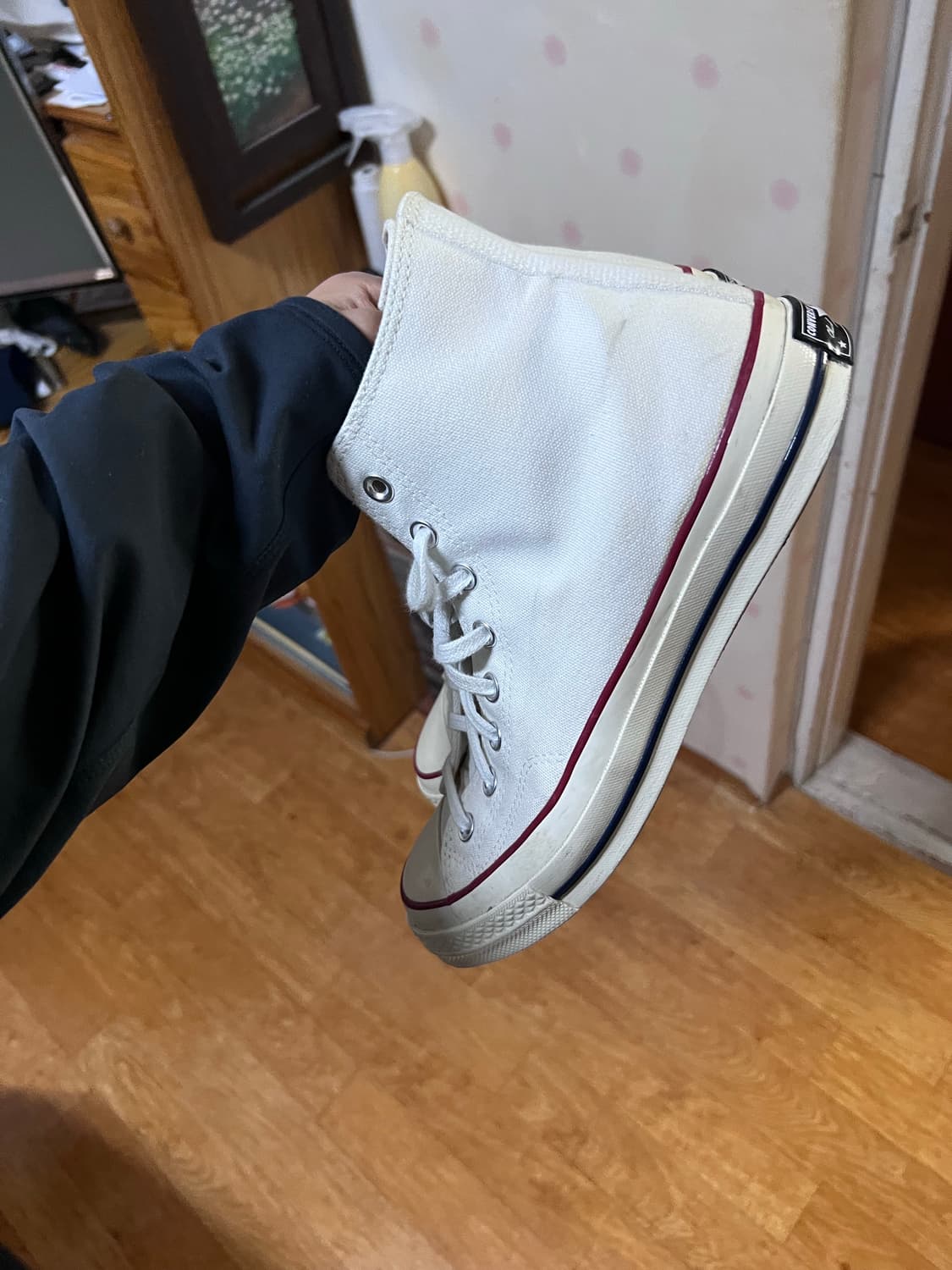 컨버스 척테일러 70하이 화이트 270 판매 상품이미지5