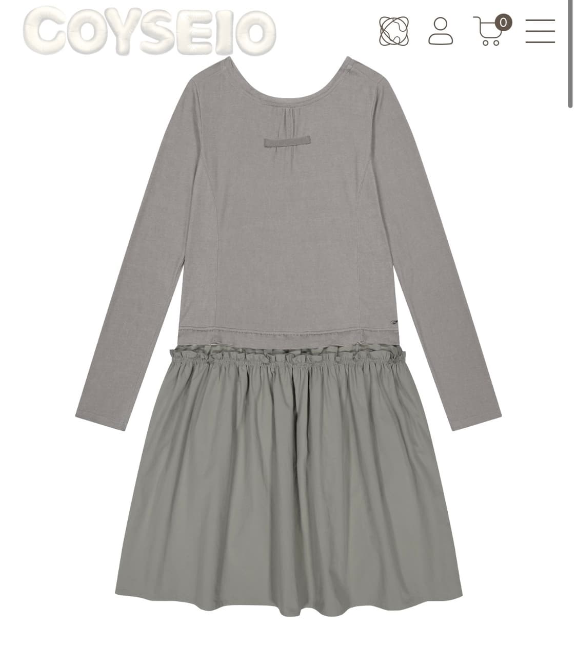 코이세이오 투웨이 셔링 원피스 라이트 카키 상품이미지1