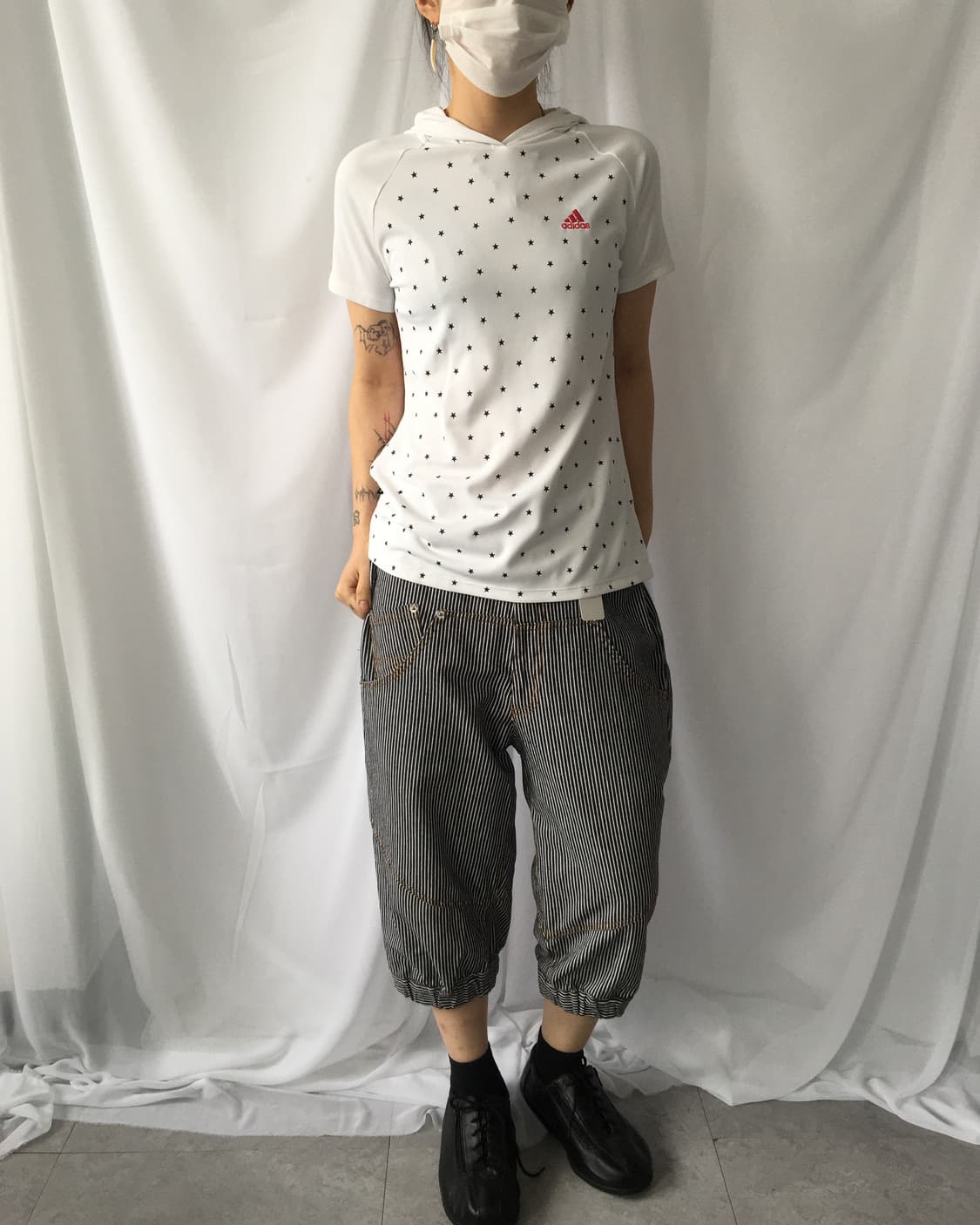 Adidas dot pattern hood t shirt 상품이미지1