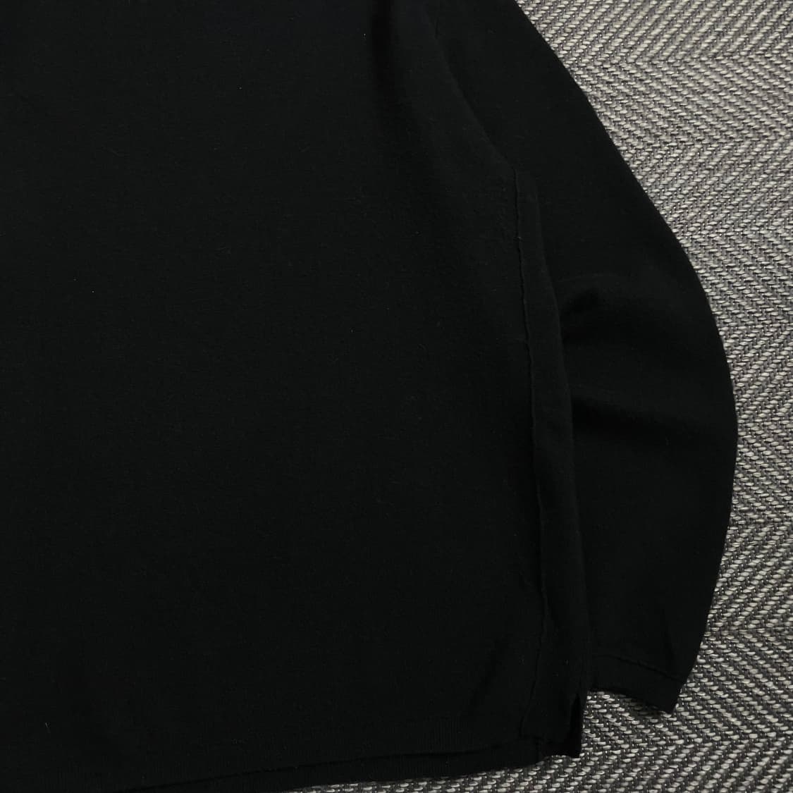 지오지아 캐시미어 블랙 미니멀 폴라 니트o 4313 상품이미지2