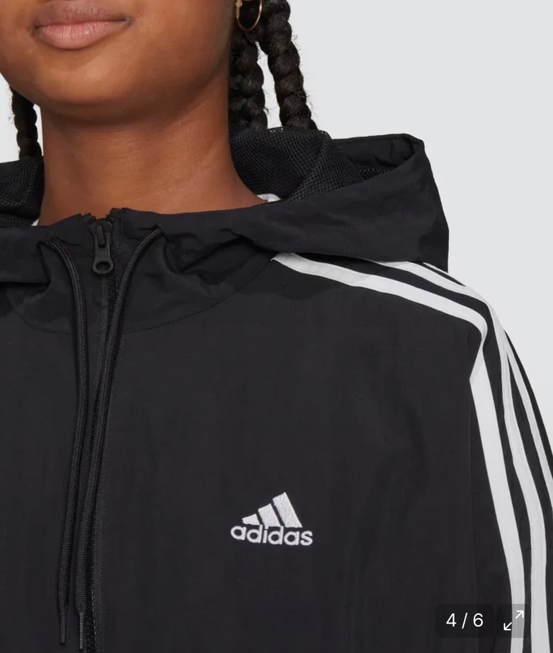 아디다스 바람막이 에센셜 3S 우븐 윈드브레이커 블랙 L 상품이미지2