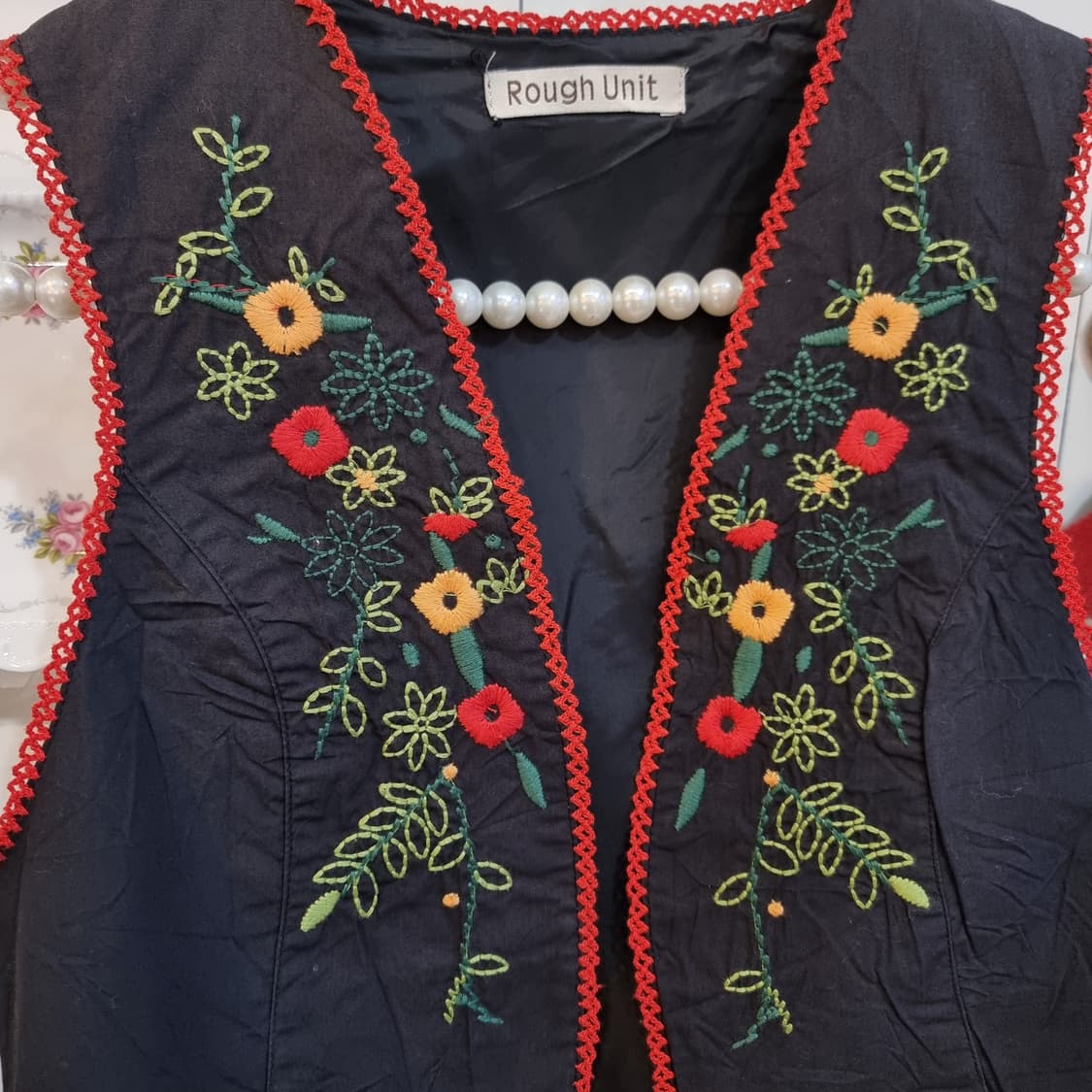 Rough Unit 빈티지 자수 베스트 조끼 상품이미지2