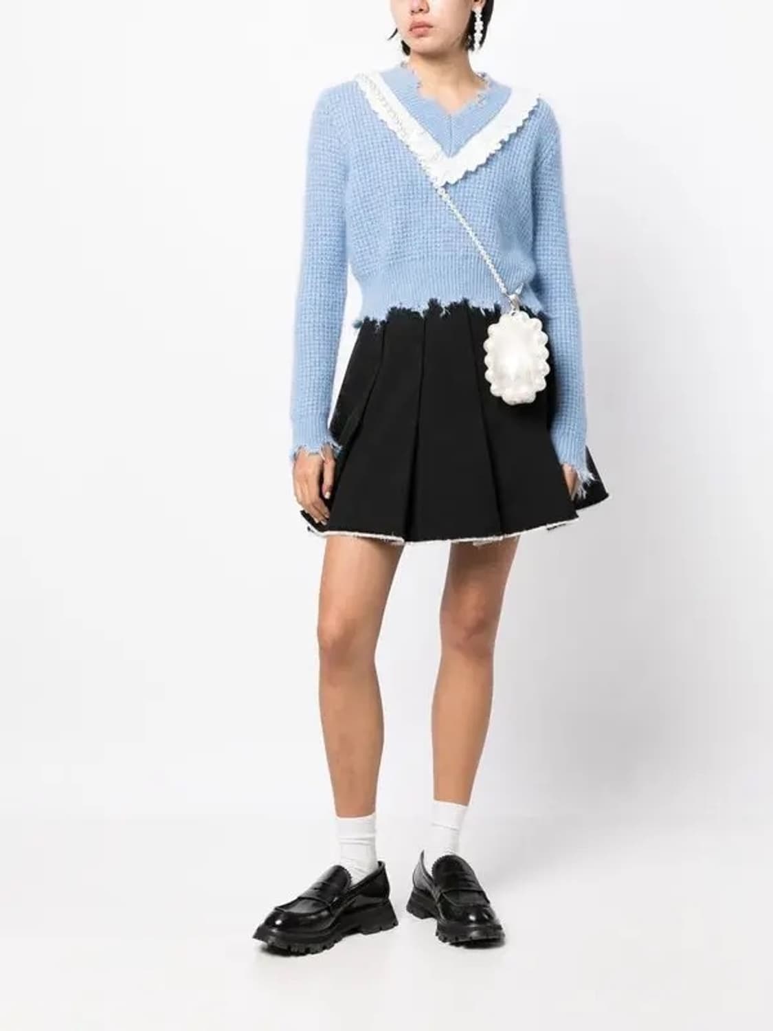 슈슈통 러플 브이넥 니트 상품이미지3