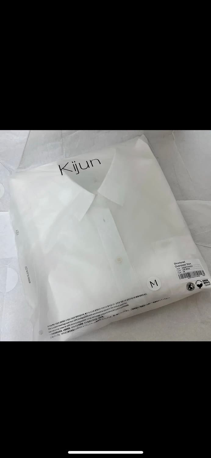기준 kijun 스트럭처 오버사이즈 셔츠 화이트 새상품 여자셔츠 상품이미지4