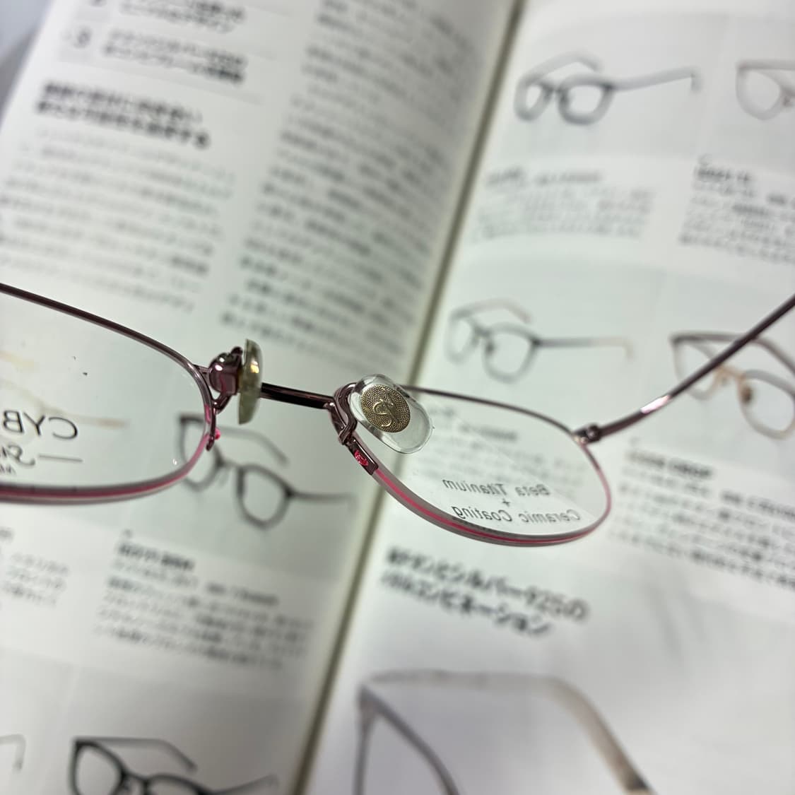 SANTA MONICA 산타모니카 반무테 티타늄 핑크 안경 상품이미지8