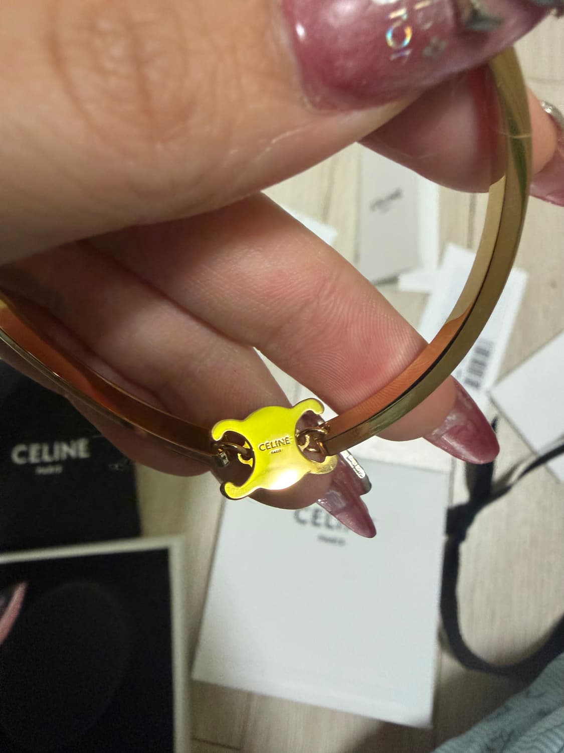 [새상품/풀박스] 셀린느 트리오페 골드 브레이슬릿 (선물용 가능) 상품이미지5