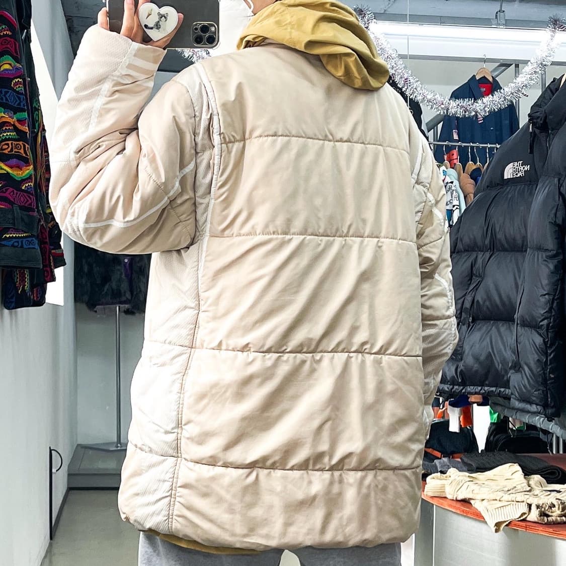 스톤 아일랜드 구형 프리마 로프트 립스탑 아이보리 점퍼 상품이미지3