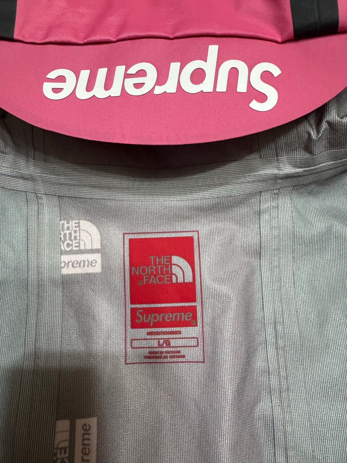 슈프림 노스페이스 서밋 시리즈 테이프 심 자켓 핑크 L 상품이미지4