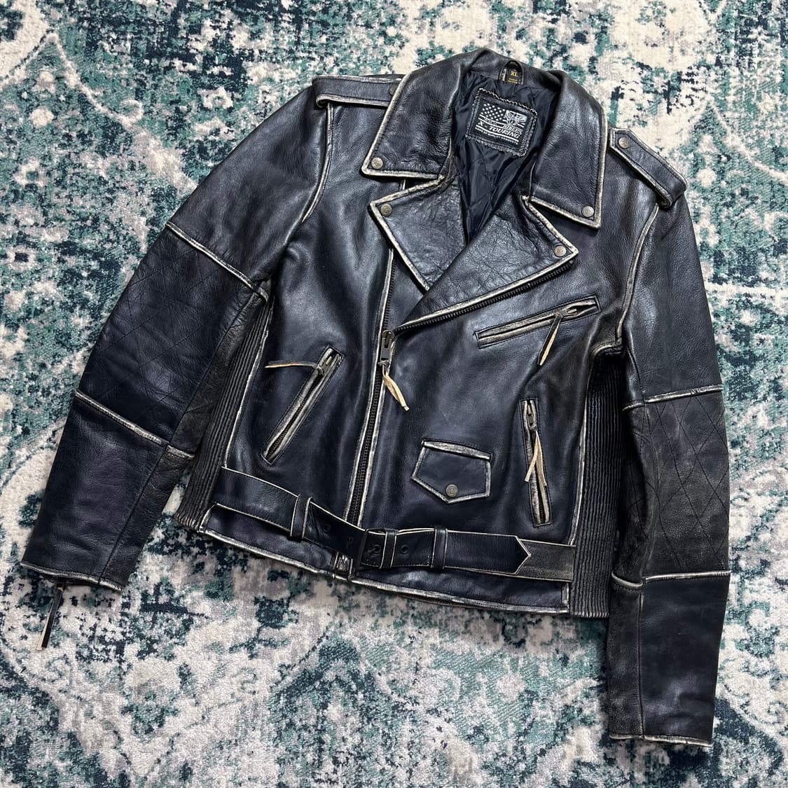 X touring usa 미제 커프스 단추 라이더 자켓(XL) 상품이미지3