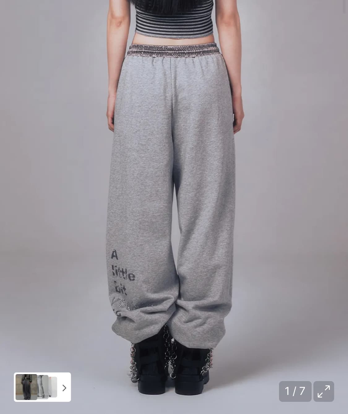 유희 핫픽스 스웨트팬츠 멜란지 그레이 상품이미지1