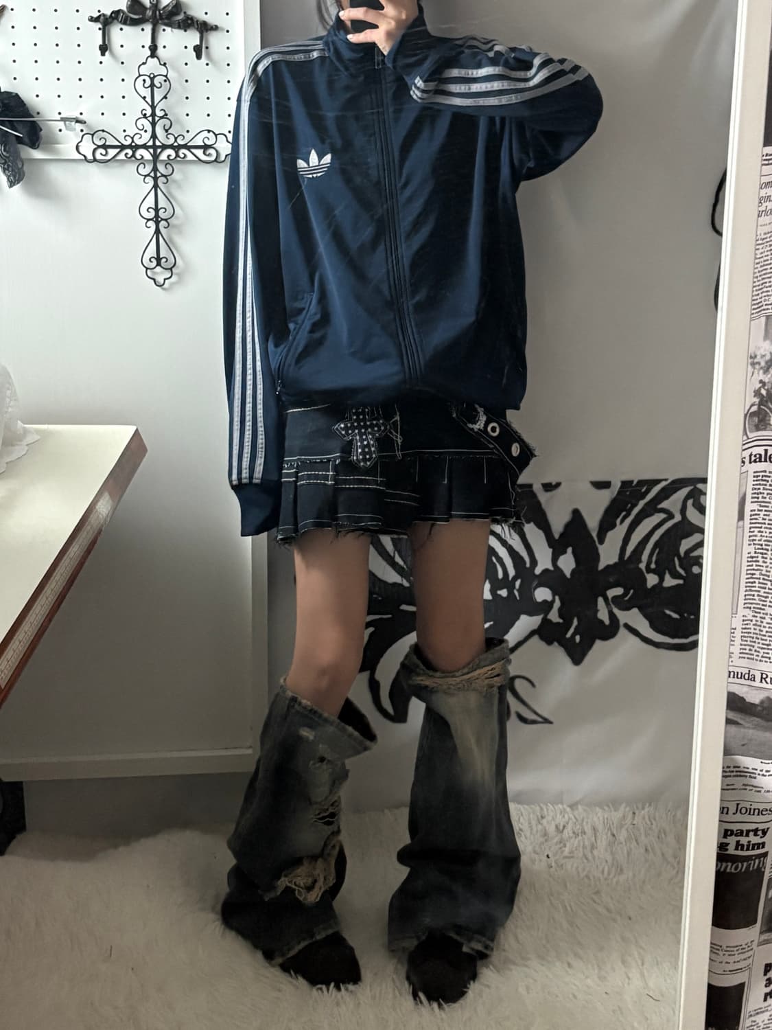 Trulylion Hurt Logo Keyring Denim skirt  상품이미지6