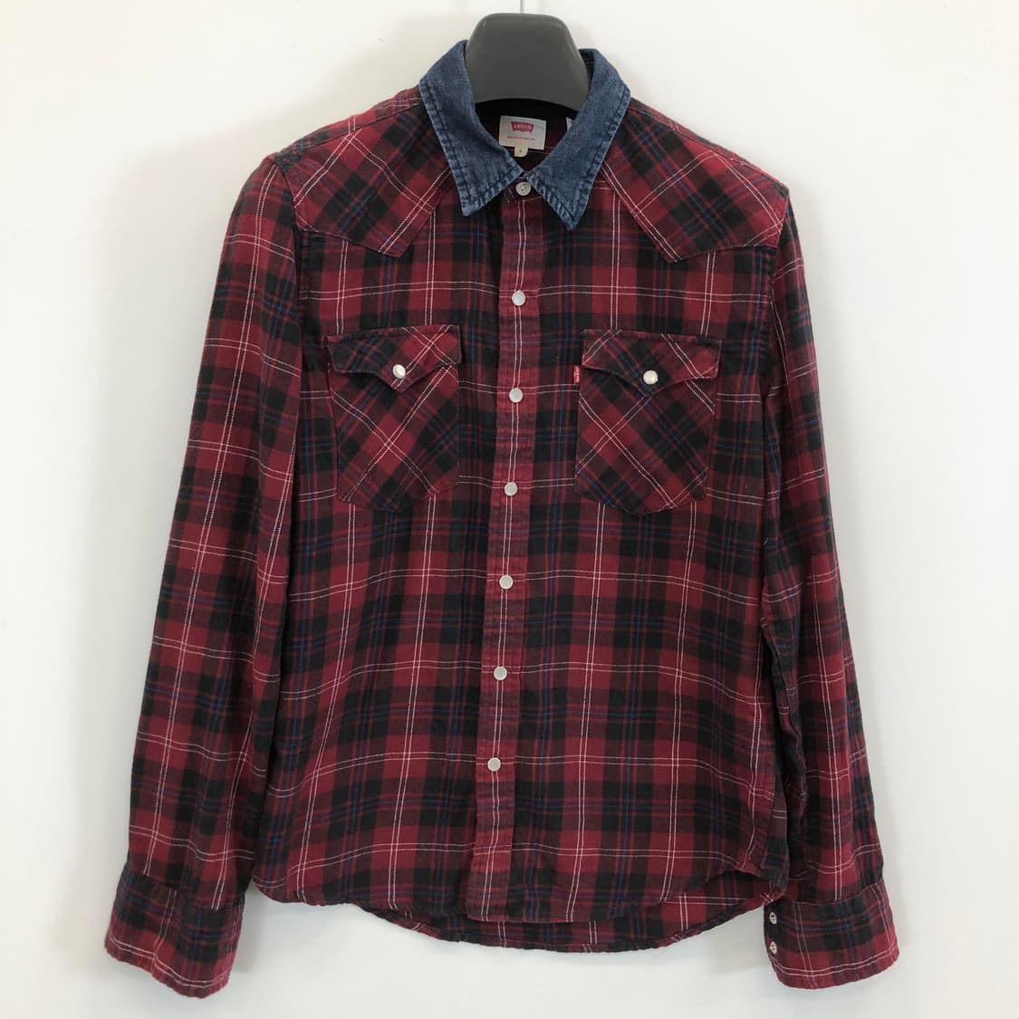 리바이스 웨스턴 데님카라 포켓셔츠 S 상품이미지1